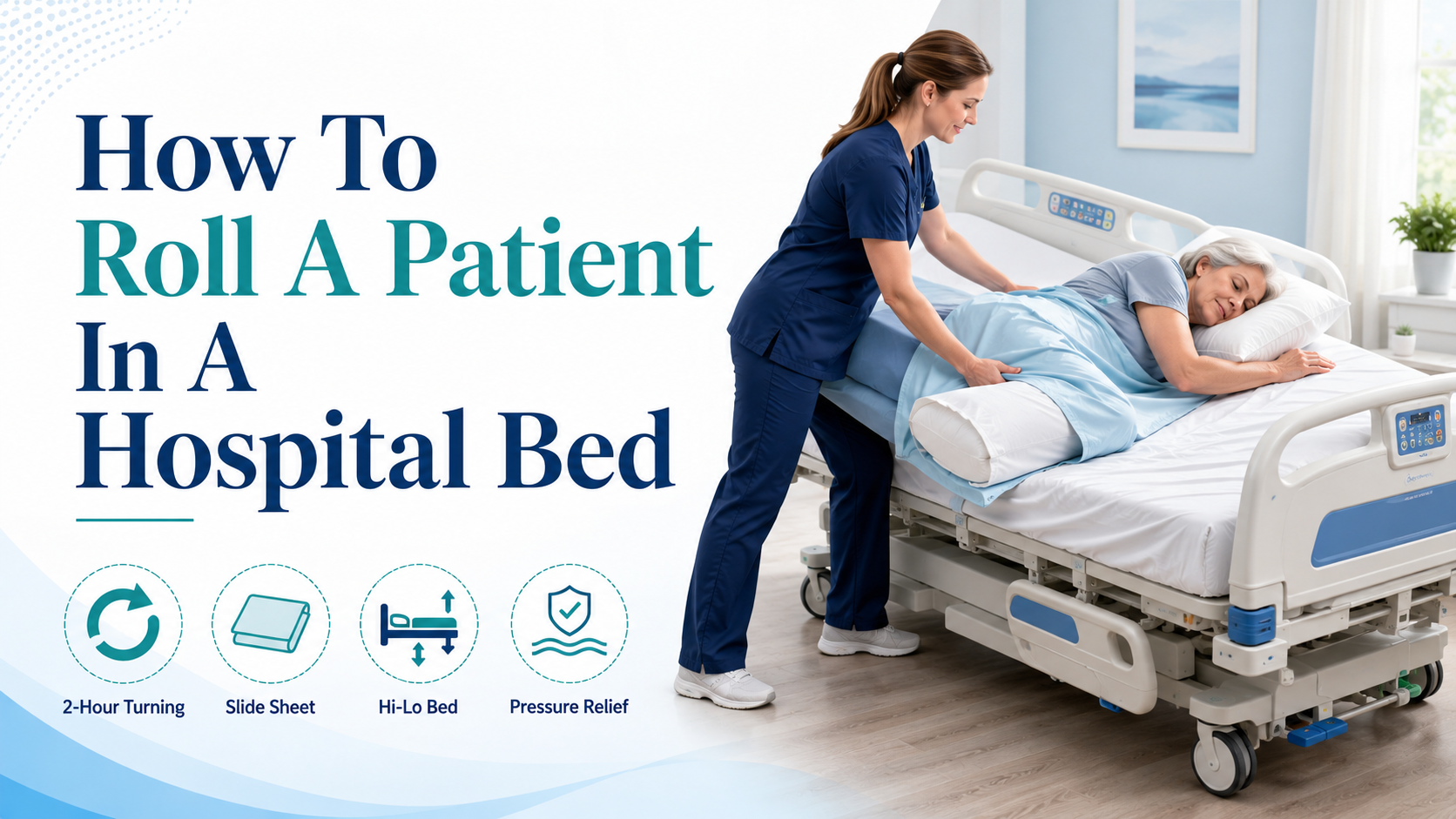 Wie man einen Patienten in einem Krankenhausbett rollt