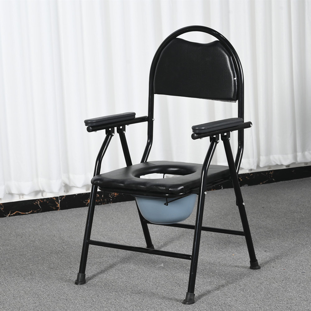 Pulverbeschichteter Toilettenstuhl aus Eisenrohr mit gebogener R&uuml;ckenlehne 