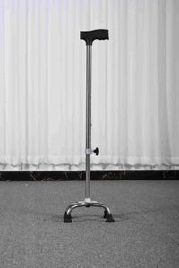 Bast&oacute;n para caminar de acero inoxidable de 4 patas ajustable en 10 niveles